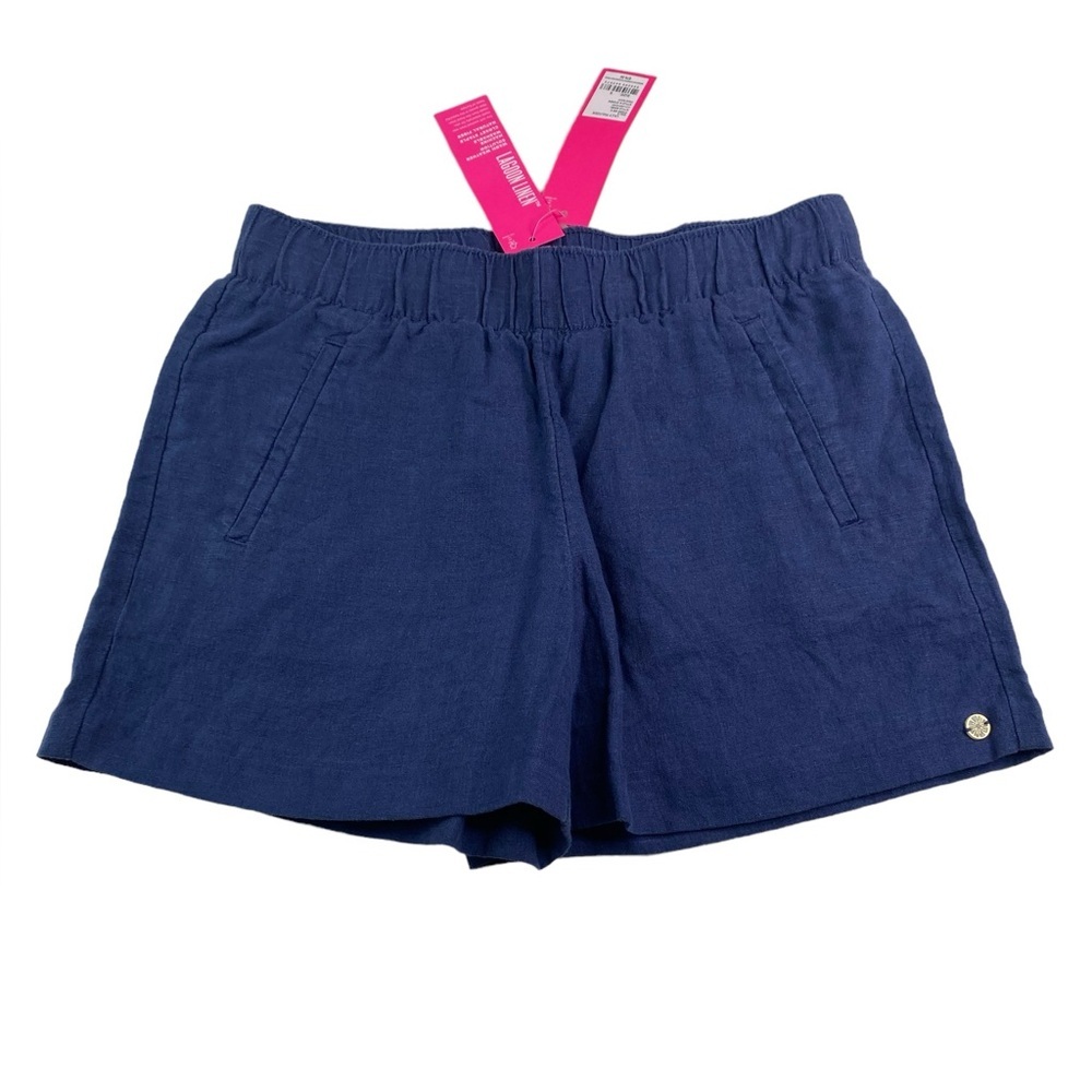 NWT Lilly Pulitzer Lilo Linen Shorts True Navy